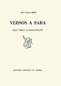 Versos a Sara