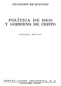 Política de Dios y gobierno de Cristo