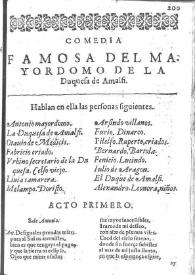 El mayordomo de la Duquesa Amalfi : comedia famosa