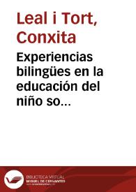 Experiencias bilingües en la educación del niño sordo. Presentación