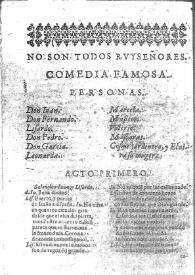 No son todos ruiseñores : comedia famosa