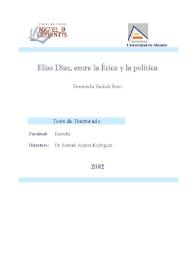 Elías Díaz, entre la Ética y la política