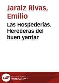 Las Hospederías. Herederas del buen yantar