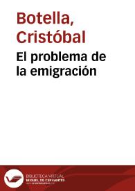 El problema de la emigración