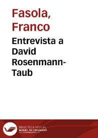 Entrevista a David Rosenmann-Taub