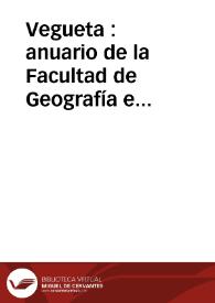 Vegueta : anuario de la Facultad de Geografía e Historia