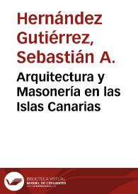 Arquitectura y Masonería en las Islas Canarias