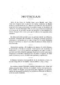 Noticias. Boletín de la Real Academia de la Historia, tomo 50 (febrero 1907). Cuaderno II