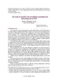 El Conde de Aranda y las necesidades económicas del abate Requeno en 1792