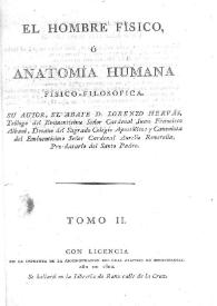 El hombre físico, o anatomía humana físico-filosófica. Tomo II