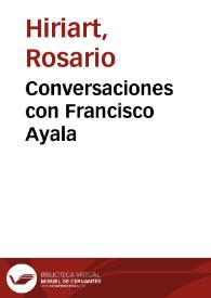 Conversaciones con Francisco Ayala