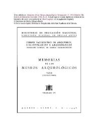 Museo Arqueológico Nacional. Adquisiciones de 1946 a 1954. Un nuevo depósito de bronce final hallado en San Esteban del río Sil