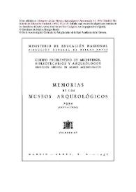 Museo Arqueológico de Barcelona. Memoria 1954