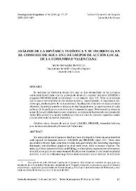 Análisis de la dinámica turística y su incidencia en el consumo de agua en los Grupos de Acción Local de la Comunidad Valenciana