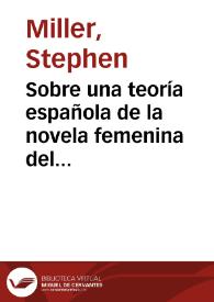 Sobre una teoría española de la novela femenina del siglo XIX