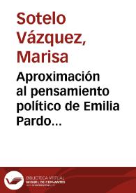 Aproximación al pensamiento político de Emilia Pardo Bazán