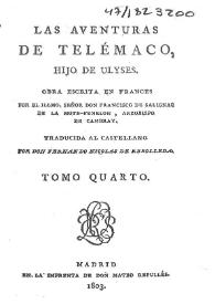 Las aventuras de Telémaco, hijo de Ulyses. Tomo 4º