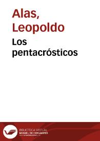 Los pentacrósticos