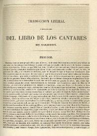 Traducción literal y declaración del libro de los cantares de Salomón