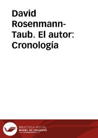 David Rosenmann-Taub. Cronología