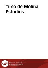 Tirso de Molina. Estudios