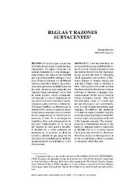 Reglas y razones subyacentes