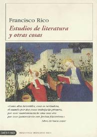 Estudios de literatura y otras cosas