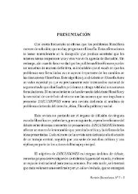 Presentación [Discusiones, núm. 7 (2007)]