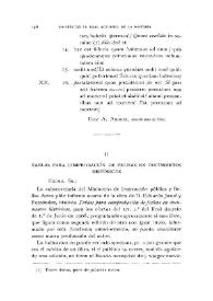 Tablas para comprobación de fechas en documentos históricos