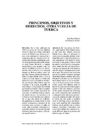 Principios, objetivos y derechos. Otra vuelta de tuerca