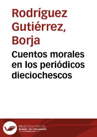 Cuentos morales en los periódicos dieciochescos