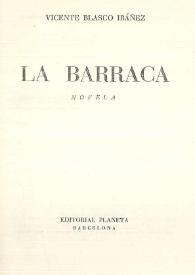 La barraca : (novela)