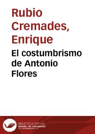 El costumbrismo de Antonio Flores