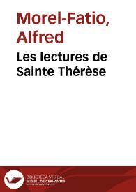 Les lectures de Sainte Thérèse