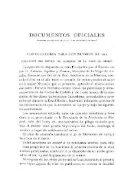 Convocatoria para los premios de 1913