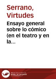 Ensayo general sobre lo cómico (en el teatro y en la vida), de Alfonso Sastre