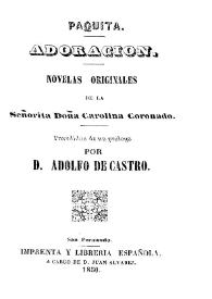 Paquita ; Adoración : novelas originales