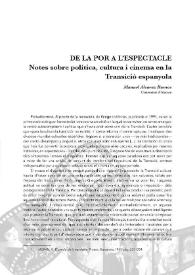 De la por a l'espectacle. Notes sobre política, cultura i cinema en laTransició espanyola