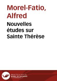 Nouvelles études sur Sainte Thérèse