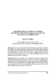 Significación del espacio y modos de producción sígnica en 