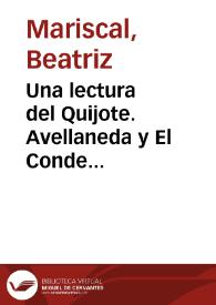 Una lectura del Quijote. Avellaneda y El Conde Peranzules