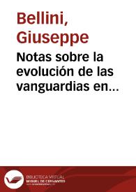 Notas sobre la evolución de las vanguardias en Centroamérica : Nicaragua