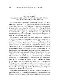 Una traslación del cuerpo de Santa Teresa en Alba de Tormes. Testamento auténtico del año 1616