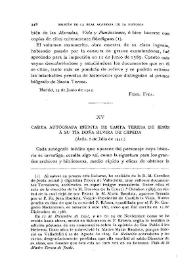 Carta autógrafa inédita de Santa Teresa de Jesús a su tía doña Elvira de Cepeda (Ávila, 8 de julio de 1541)