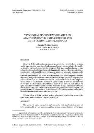 Tipologías de consumo de agua en abastecimientos urbano-turísticos de la Comunidad Valenciana