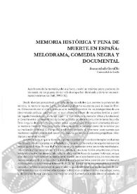 Memoria histórica y pena de muerte en España: Melodrama, comedia negra y documental