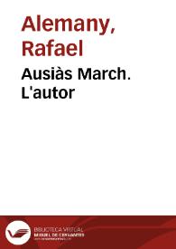 Ausiàs March. L'autor