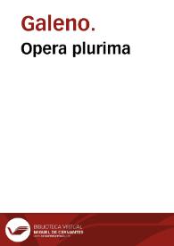 Opera plurima