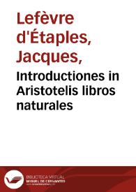 Introductiones in Aristotelis libros naturales