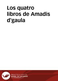 Los quatro libros de Amadis d'gaula